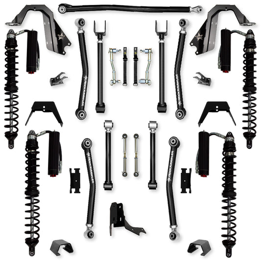 3.0 Inch Adventure X Coilover No Limits Mid-Arm Suspension System for Jeep Gladiator JT Gas Models Trail Runner System Stage 2 Rock Krawler