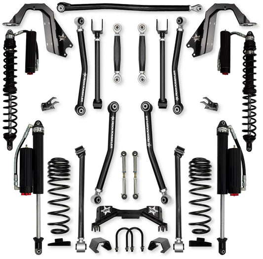 3.0 Inch Adventure X Pro Coilover No Limits Mid-Arm Suspension System for Jeep Gladiator JT Gas Models Comp System Stage 2 Rock Krawler