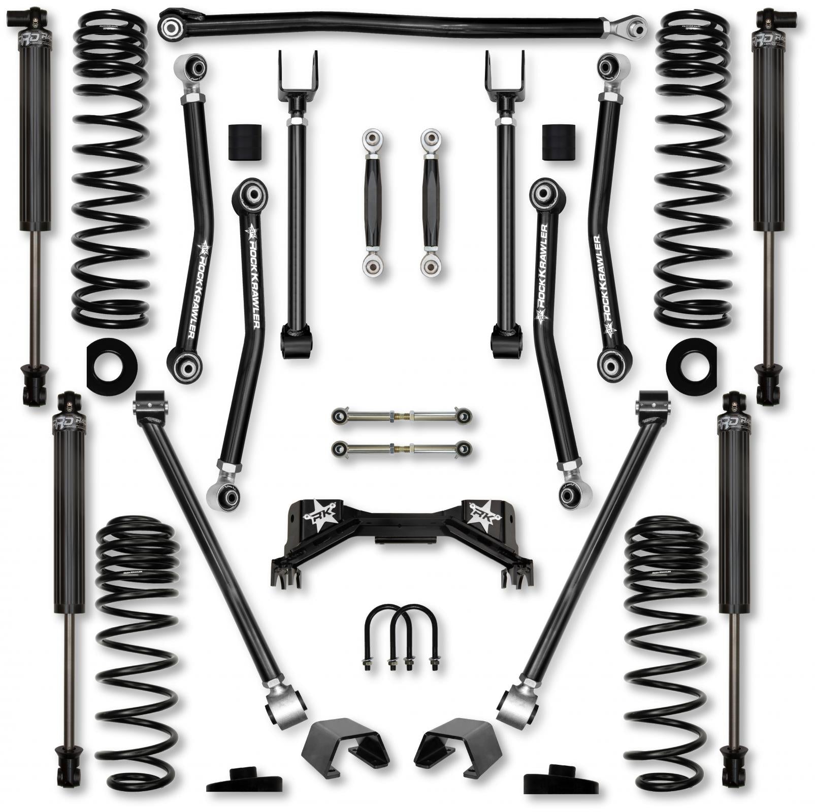3.0 Inch Adventure X Pro No Limits Mid-Arm System for Jeep Gladiator JT Gas Models Rock Krawler
