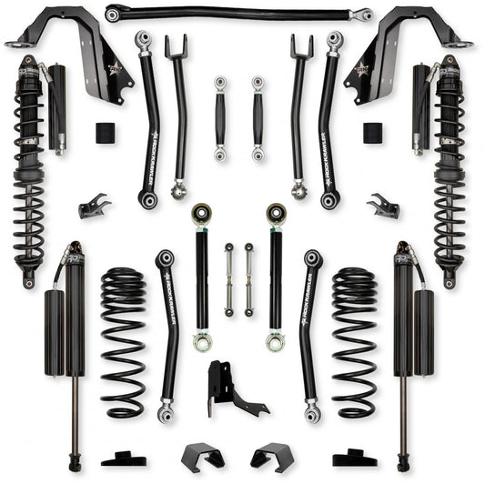 3.0 Inch X-Factor Coilover No Limits Mid-Arm Suspension System for Jeep Gladiator JT Gas Models Comp Stage 1 Rock Krawler