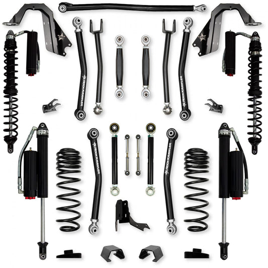 3.0 Inch X-Factor Coilover No Limits Mid-Arm Suspension System for Jeep Gladiator JT Gas Models Comp System Stage 2 Rock Krawler