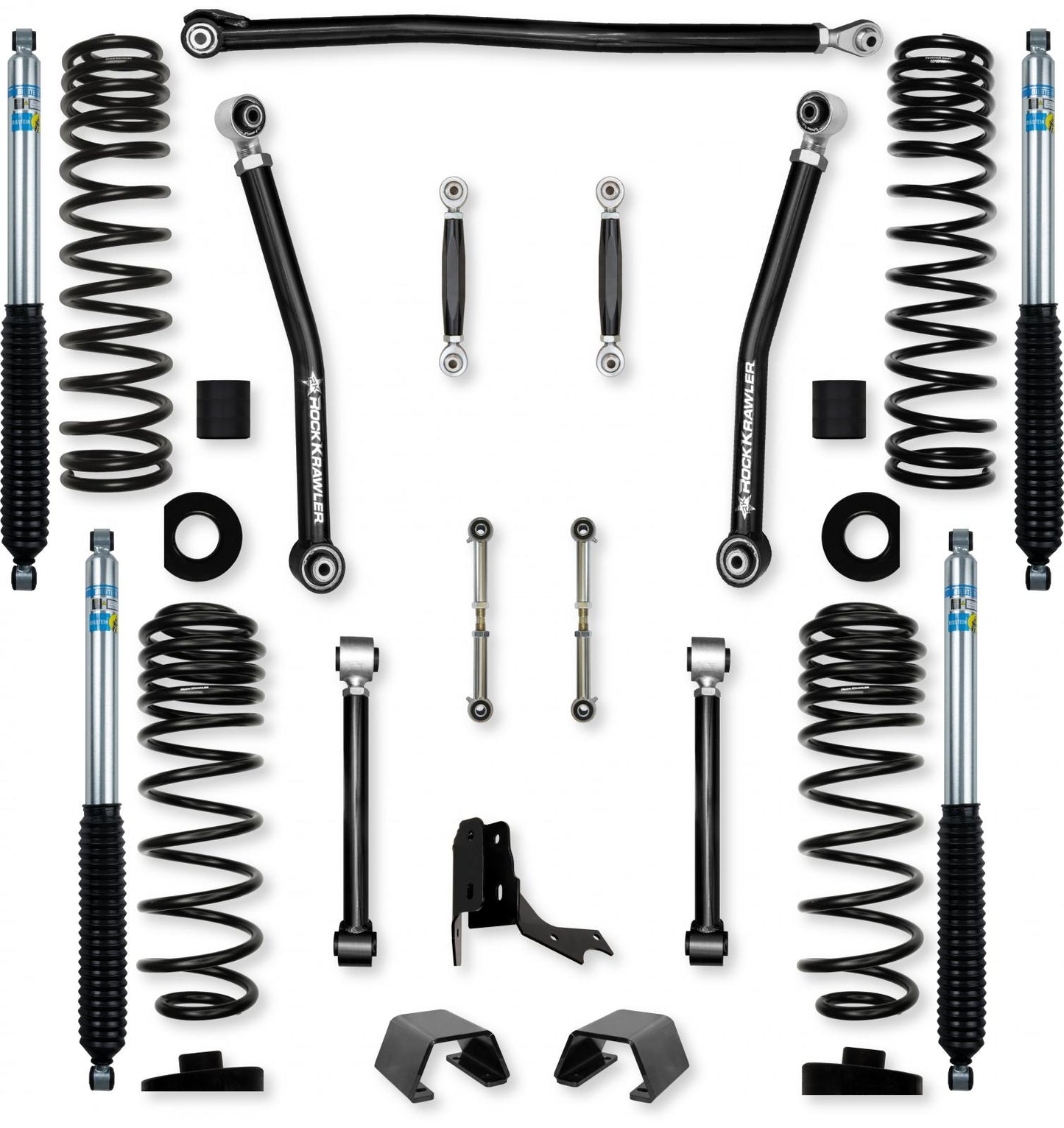 3.0 Inch Overland No Limits Mid-Arm Suspension System for Jeep Gladiator JT Gas Models With Bilstein Shocks Rock Krawler