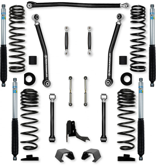 3.0 Inch Overland No Limits Mid-Arm Suspension System for Jeep Gladiator JT Diesel Models Rock Krawler