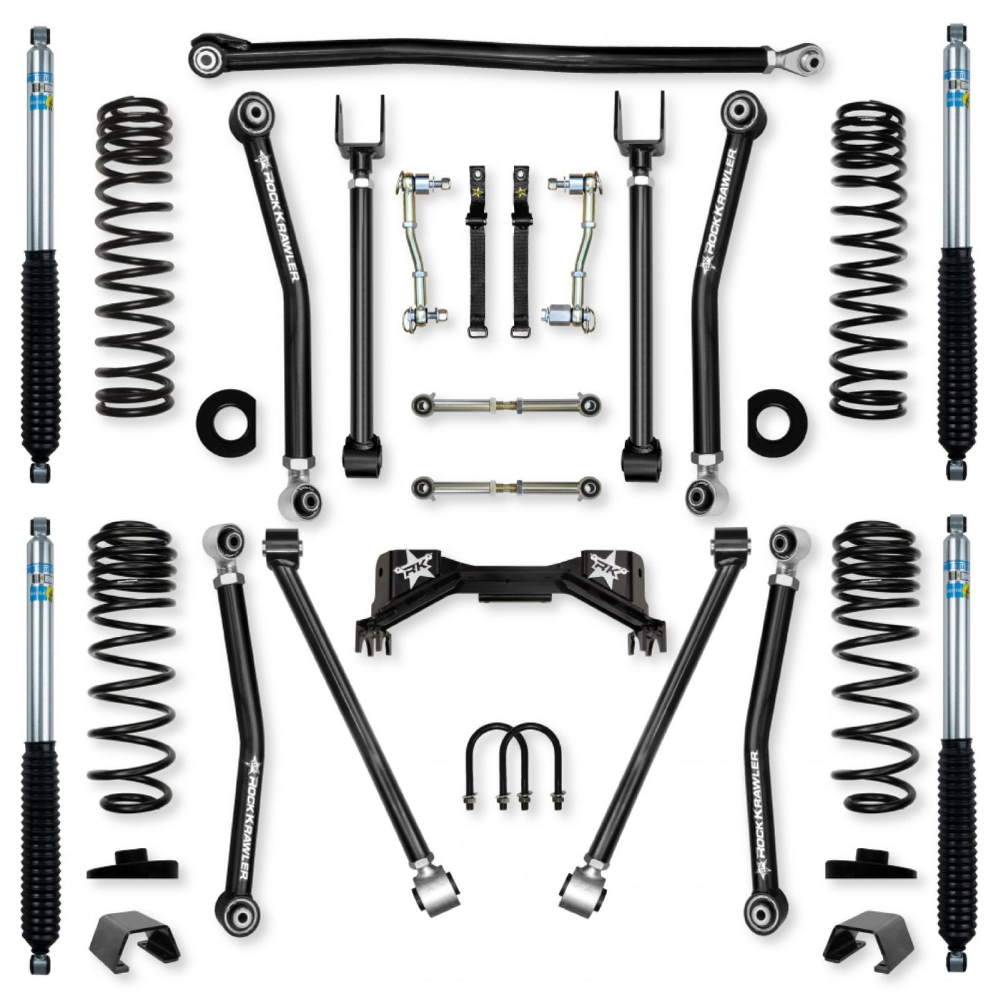 3.0 Inch Overland X Pro Mid-Arm Suspension System for Jeep Gladiator JT Gas Models Rock Krawler