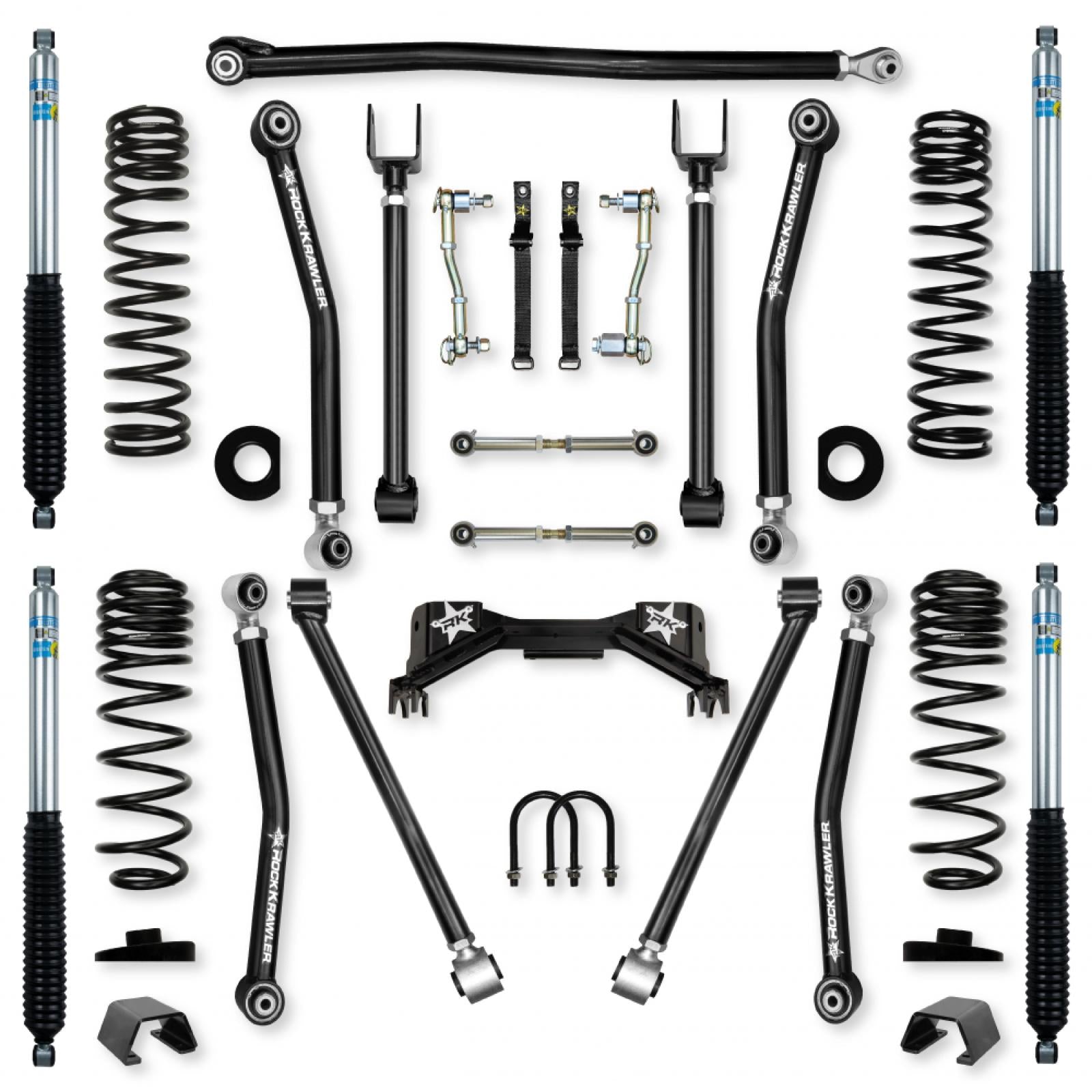 3.0 Inch Overland X Pro Mid-Arm Suspension System for Jeep Gladiator JT Gas Models Rock Krawler