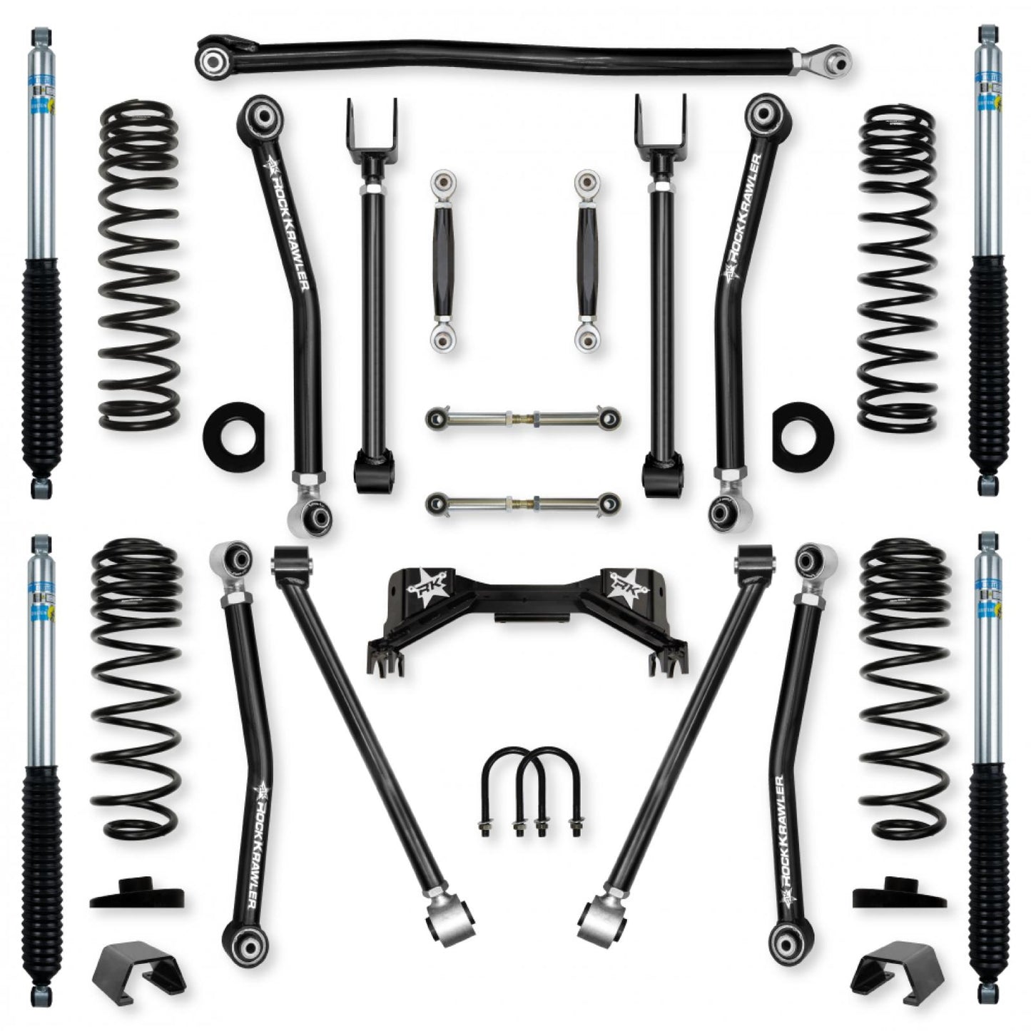 3.0 Inch Overland X Pro No Limits Mid-Arm Suspension System for Jeep Gladiator JT Gas Models Rock Krawler