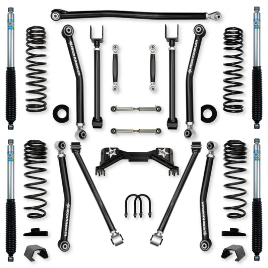 3.0 Inch Overland X Pro No Limits Mid-Arm Suspension System for Jeep Gladiator JT Gas Models Rock Krawler