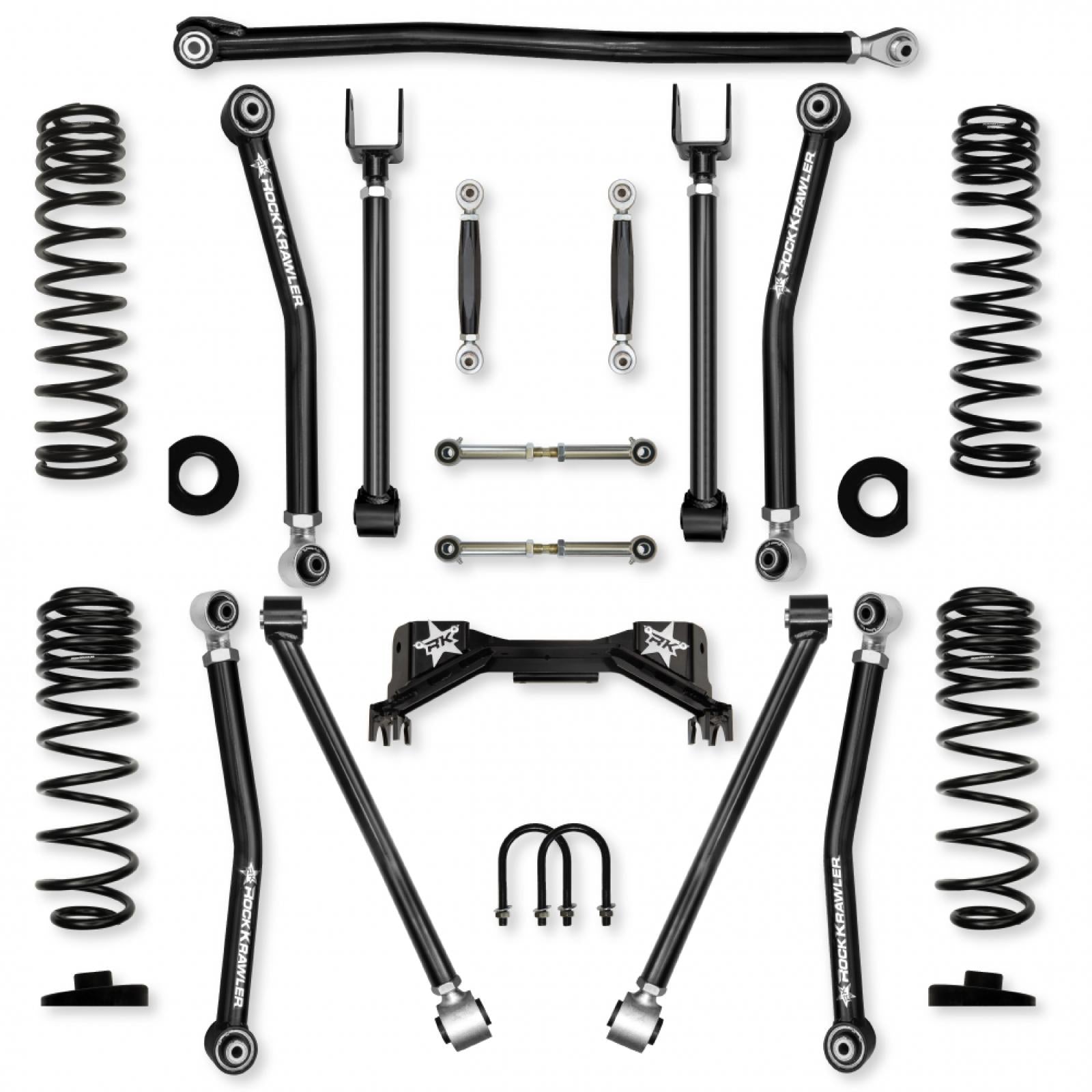 3.0 Inch Overland X Pro No Limits Mid-Arm Suspension System for Jeep Gladiator JT Gas Models Rock Krawler-1