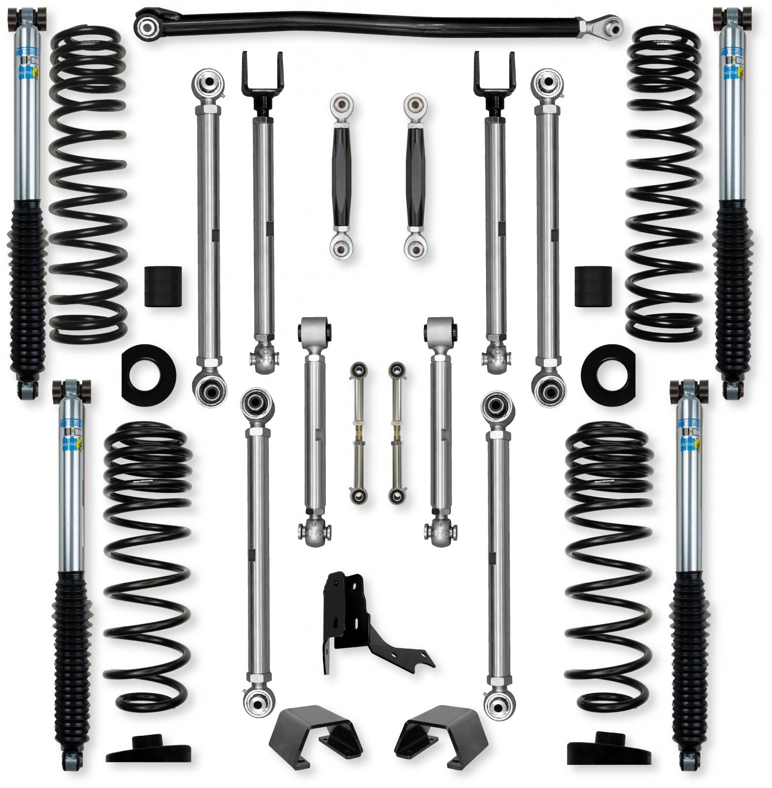 3.0 Inch X-Factor PRO No Limits Mid-Arm Suspension System for Jeep Gladiator JT Rubicon Gas Models With Bilstein Shocks Rock Krawler