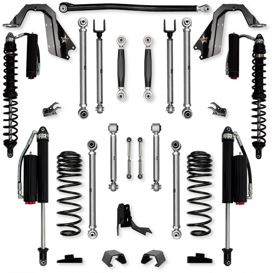 3.0 Inch X-Factor PRO Coilover No Limits Mid-Arm Suspension System for Jeep Gladiator JT Gas Models Comp System Stage 2 Rock Krawler