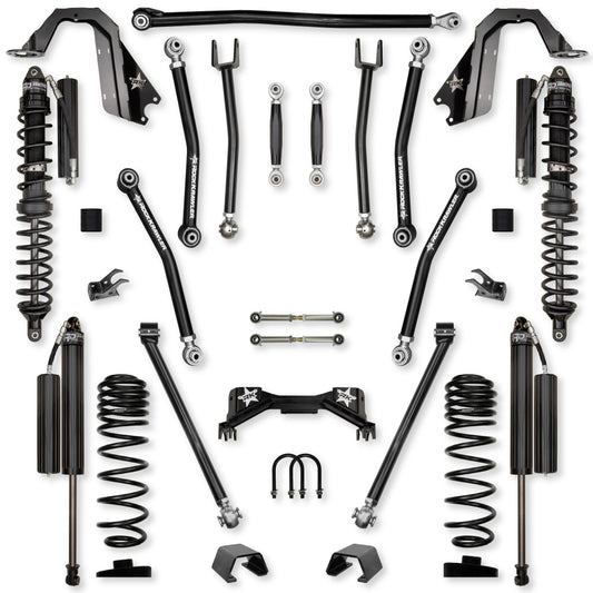 3.0 Inch Pro X Coilover No Limits Mid-Arm System for Jeep Gladiator JT Gas Models Comp Stage 1 Rock Krawler