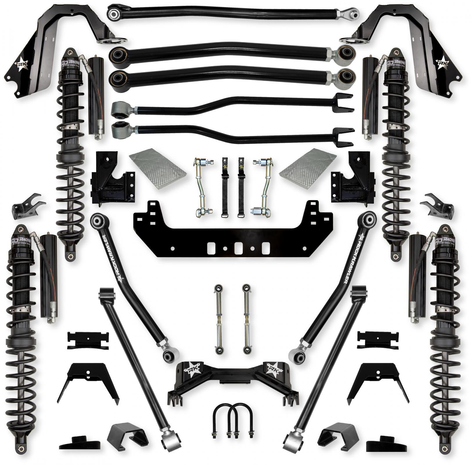 3.0 Inch Silverback Coilover Long-Arm Suspension System for Jeep Gladiator JT Gas Models Trail Runner System Stage 1 Rock Krawler