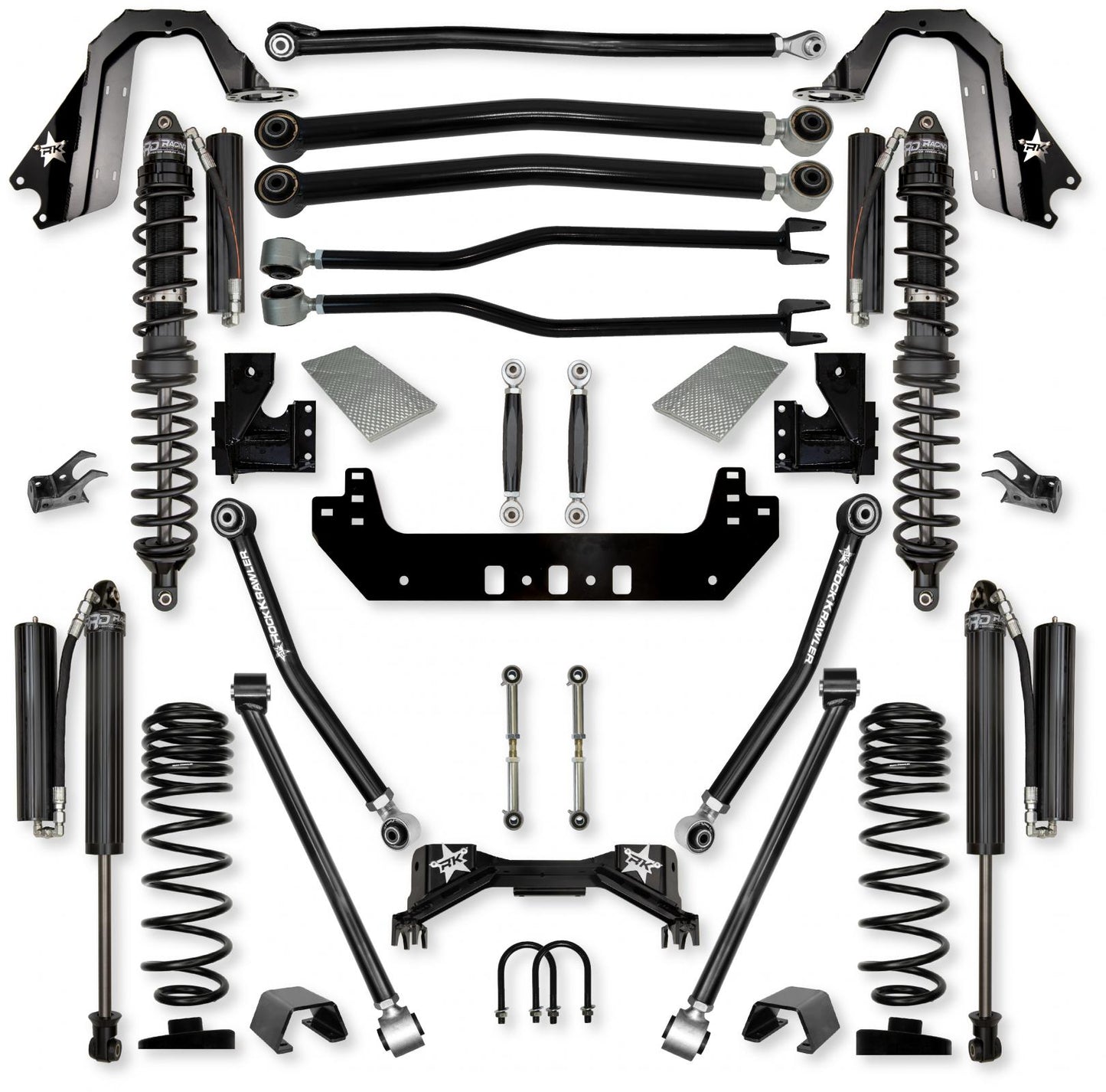 3.0 Inch Silverback Coilover No Limits Long-Arm Suspension System for Jeep Gladiator Gas Models Comp Stage 1 Rock Krawler