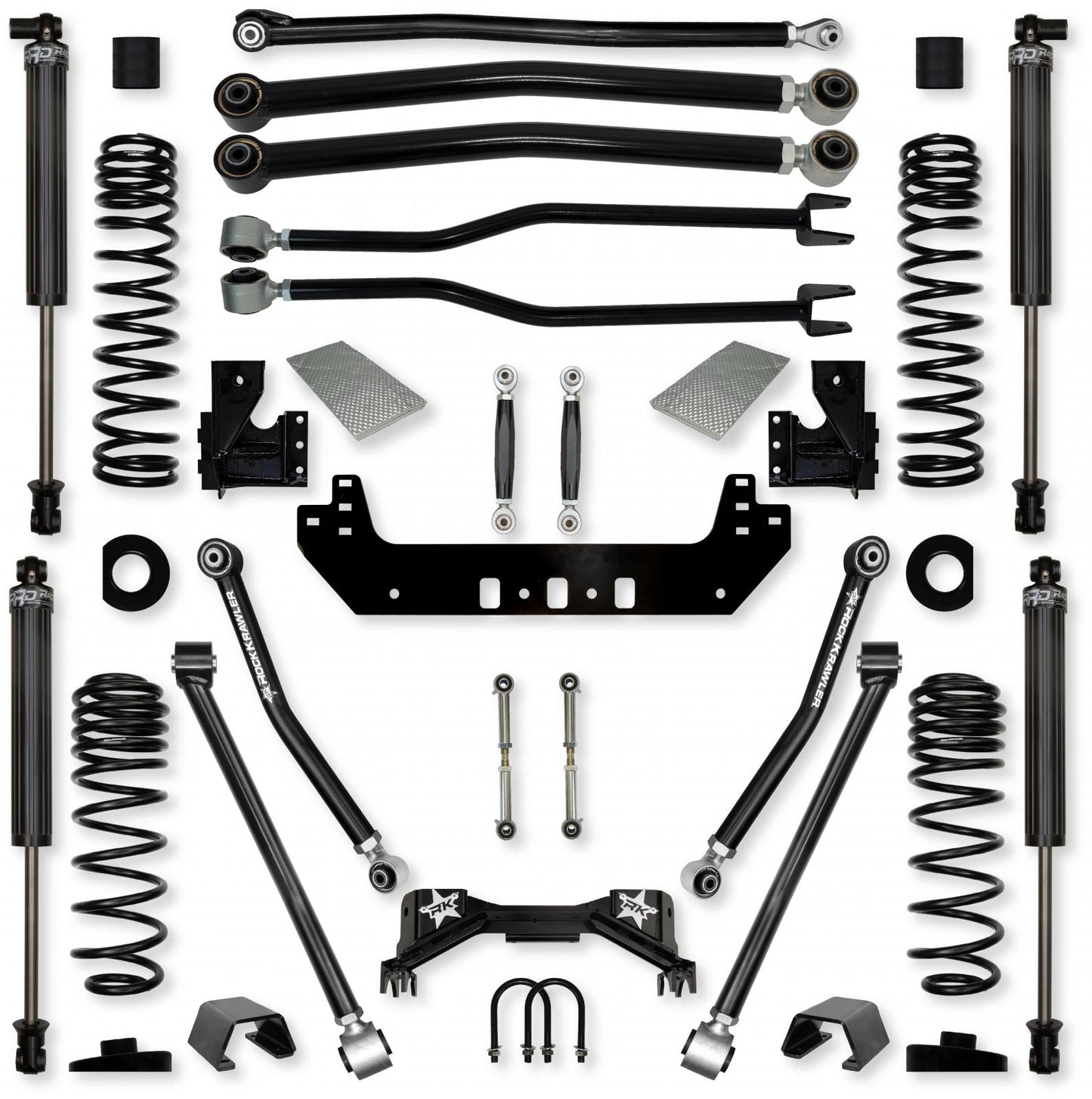 3.0 Inch Silverback No Limits Long-Arm Suspension System for Jeep Gladiator Gas Models Rock Krawler