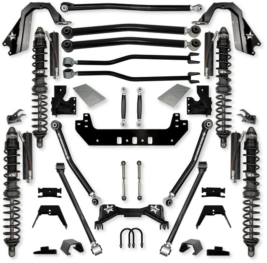 3.0 Inch Silverback Coilover No Limits Long-Arm Suspension System for Jeep Gladiator Gas Models Trail Runner System Stage 1 Rock Krawler