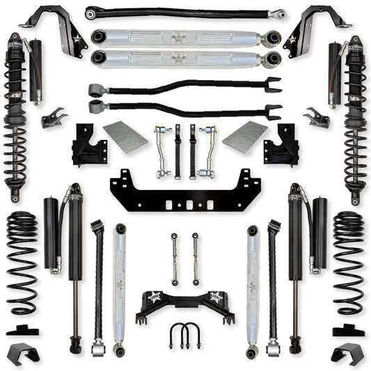 3.0 Inch Silverback Pro Elite Coilover Long-Arm Suspension System for Jeep Gladiator Gas Models Comp Stage 1 Rock Krawler