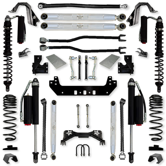 3.0 Inch Silverback Pro Elite Coilover Long-Arm Suspension System for Jeep Gladiator Gas Models Comp System Stage 2 Rock Krawler