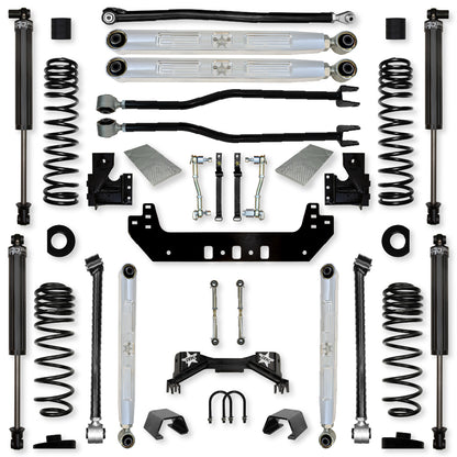 3.0 Inch Silverback Pro Elite Long-Arm Suspension System for Jeep Gladiator Gas Models Rock Krawler