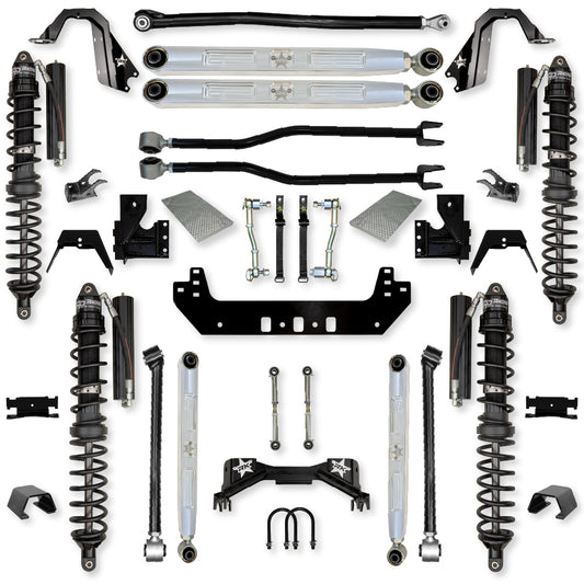 3.0 Inch Silverback Pro Elite Coilover Long-Arm Suspension System for Jeep Gladiator Gas Models Trail Runner System Stage 1 Rock Krawler