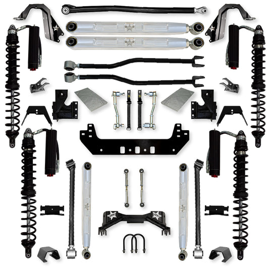 3.0 Inch Silverback Pro Elite Coilover Long-Arm Suspension System for Jeep Gladiator Gas Models Trail Runner System Stage 2 Rock Krawler