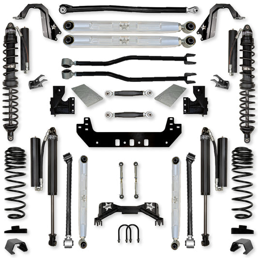 3.0 Inch Silverback Pro Elite Coilover No Limits Long-Arm Suspension System for Jeep Gladiator Gas Models Comp Stage 1 Rock Krawler