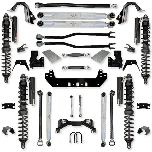 3.0 Inch Silverback Pro Elite Coilover No Limits Long-Arm Suspension System for Jeep Gladiator Gas Models Trail Runner System Stage 1 Rock Krawler