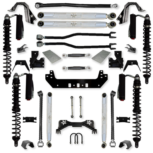 3.0 Inch Silverback Pro Elite Coilover No Limits Long-Arm Suspension System for Jeep Gladiator Gas Models Trail Runner System Stage 2 Rock Krawler