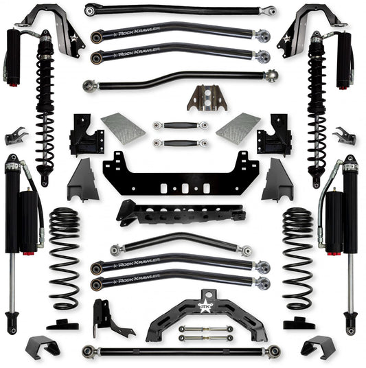 3.0 Inch X-Factor X2 Coilover No Limits Long-Arm Suspension System for Jeep Gladiator JT Diesel Models Comp System Stage 2 Rock Krawler