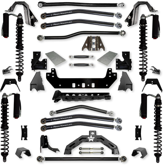 3.0 Inch X-Factor X2 Coilover No Limits Long-Arm Suspension System for Jeep Gladiator JT Gas Models Trail Runner System Stage 2 Rock Krawler