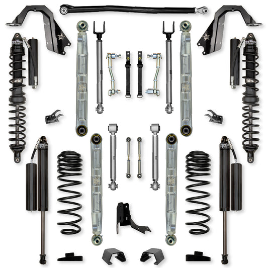 3.0 Inch X-Factor Pro Elite Coilover Mid-Arm Suspension System for Jeep Gladiator JT Diesel Models Comp Stage 1 Rock Krawler