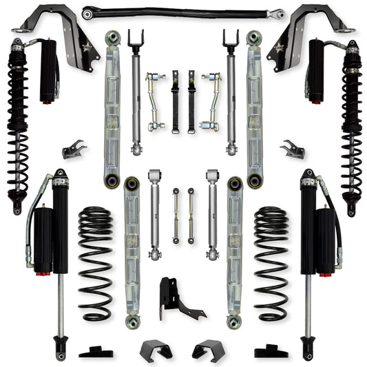 3.0 Inch X-Factor Pro Elite Coilover Mid-Arm Suspension System for Jeep Gladiator JT Diesel Models Comp System Stage 2 Rock Krawler