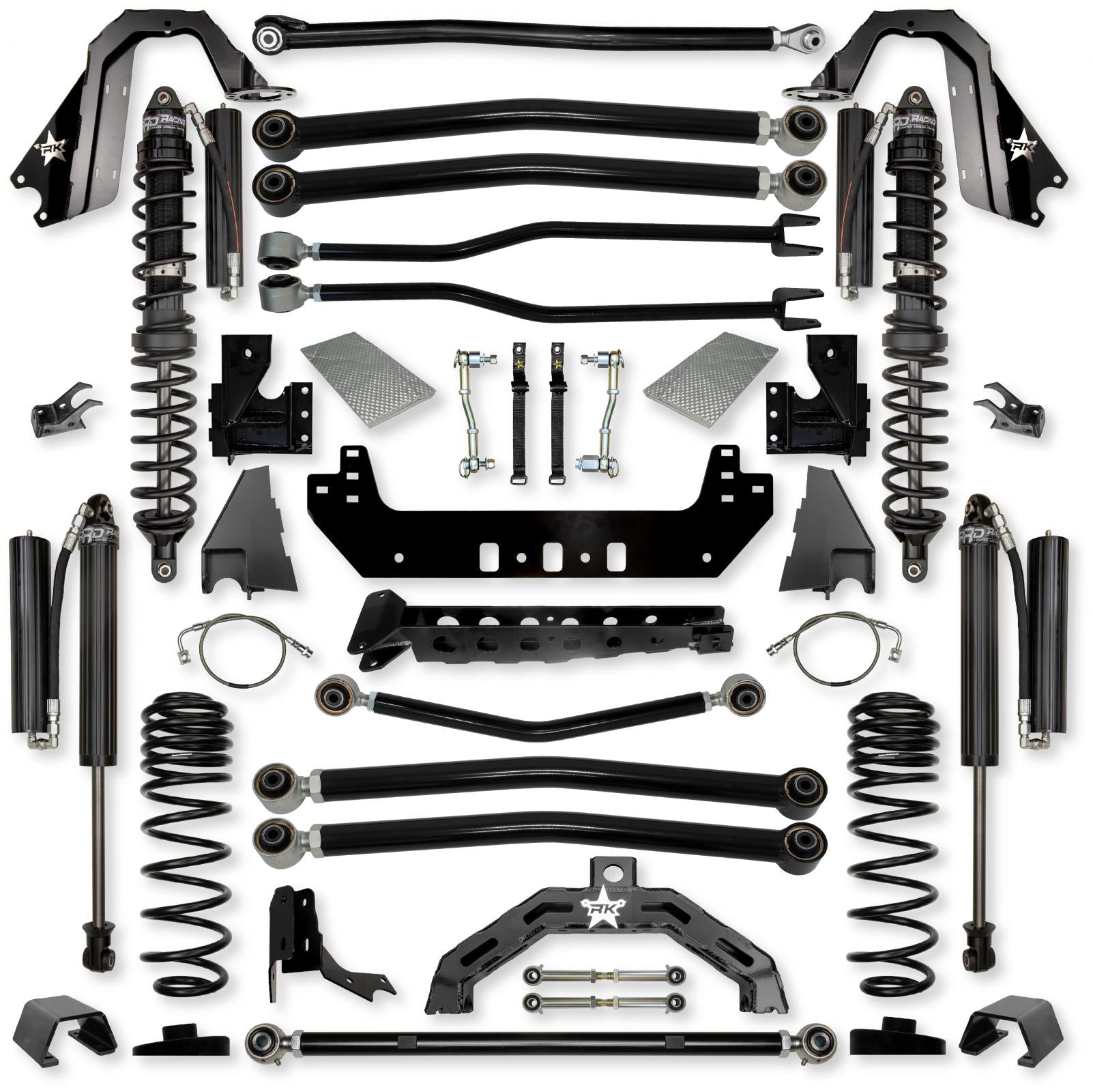 4.5 Inch Adventure X2 Coilover Long-Arm Suspension System for Jeep Gladiator JT Gas Models Comp Stage 1 Rock Krawler