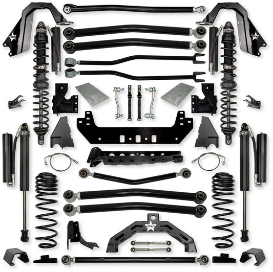 4.5 Inch Adventure X2 Coilover Long-Arm Suspension System for Jeep Gladiator JT Gas Models Comp Stage 1 Rock Krawler
