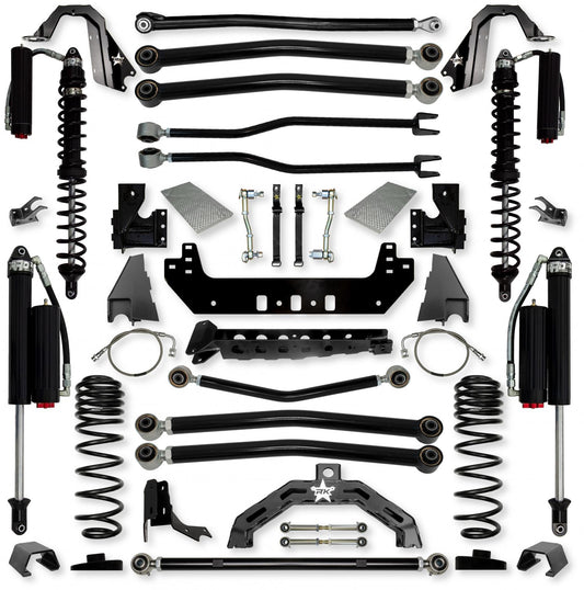 4.5 Inch Adventure X2 Coilover Long-Arm Suspension System for Jeep Gladiator JT Diesel Models Comp System Stage 2 Rock Krawler