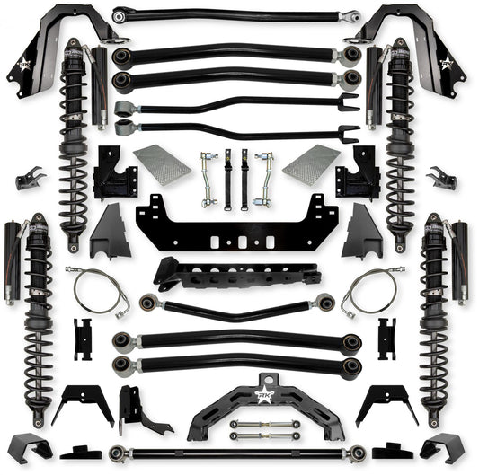 4.5 Inch Adventure X2 Coilover Long-Arm Suspension System for Jeep Gladiator JT Diesel Models Trail Runner System Stage 1 Rock Krawler