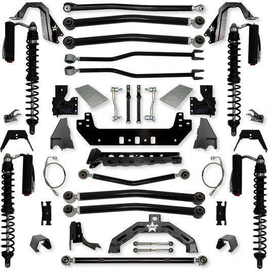 4.5 Inch Adventure X2 Coilover Long-Arm Suspension System for Jeep Gladiator JT Diesel Models Trail Runner System Stage 2 Rock Krawler