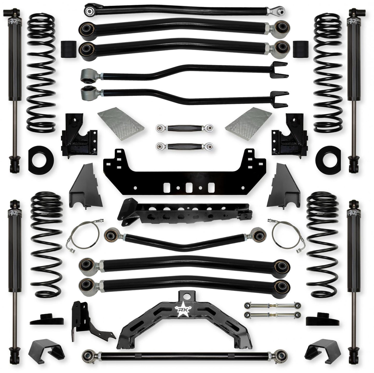 4.5 Inch Adventure X2 No Limits Long-Arm Suspension System for Jeep Gladiator JT Gas Models Rock Krawler