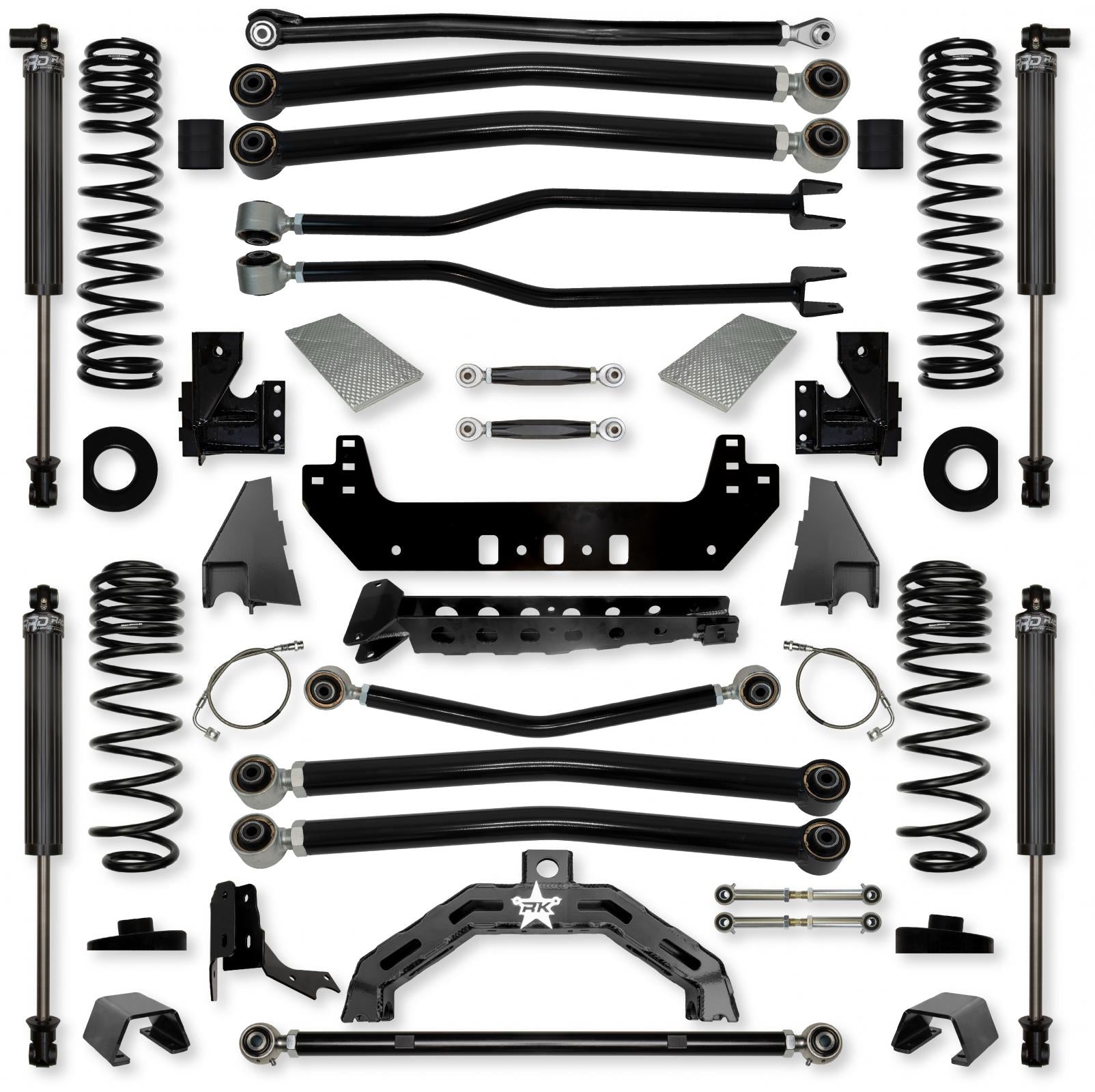 4.5 Inch Adventure X2 No Limits Long-Arm Suspension System for Jeep Gladiator JT Gas Models Rock Krawler