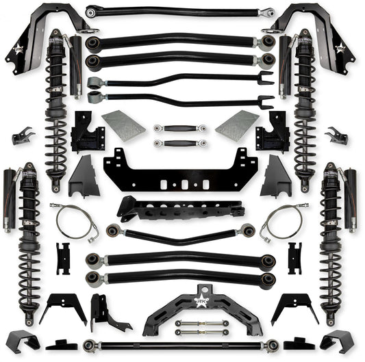 4.5 Inch Adventure X2 Coilover No Limits Long-Arm Suspension System for Jeep Gladiator JT Gas Models Trail Runner System Stage 1 Rock Krawler