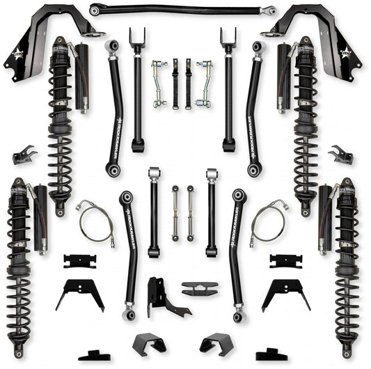 4.5 Inch Adventure X Coilover Mid-Arm Suspension System for Jeep Gladiator JT Diesel Models Trail Runner System Stage 1 Rock Krawler