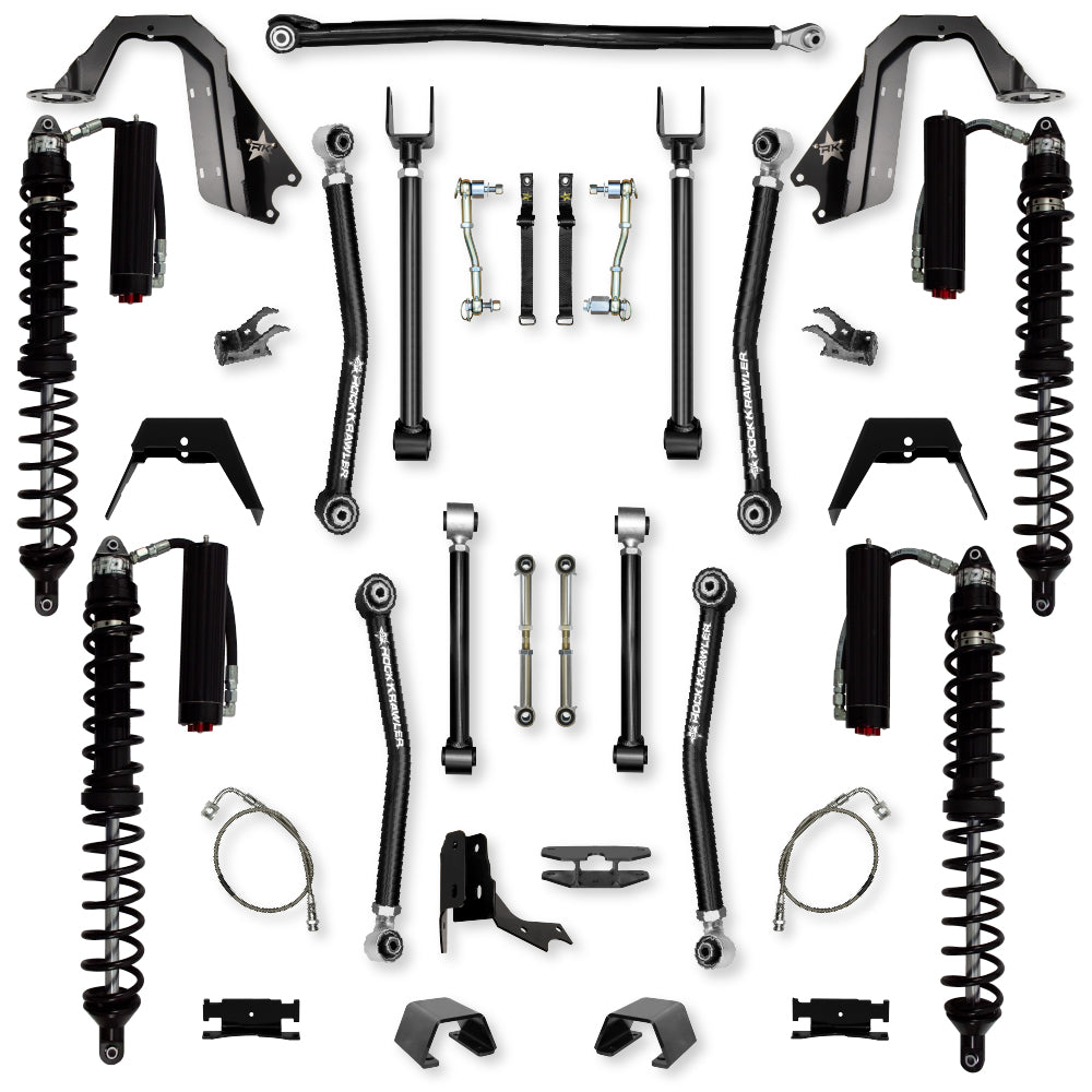 4.5 Inch Adventure X Coilover Mid-Arm Suspension System for Jeep Gladiator JT Gas Models Trail Runner System Stage 2 Rock Krawler