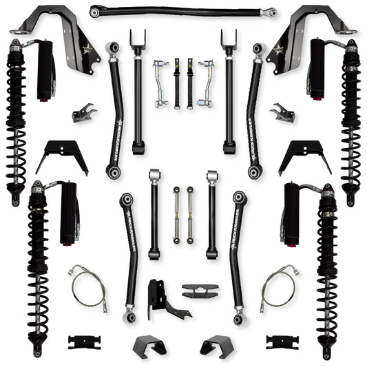 4.5 Inch Adventure X Coilover Mid-Arm Suspension System for Jeep Gladiator JT Gas Models Trail Runner System Stage 2 Rock Krawler
