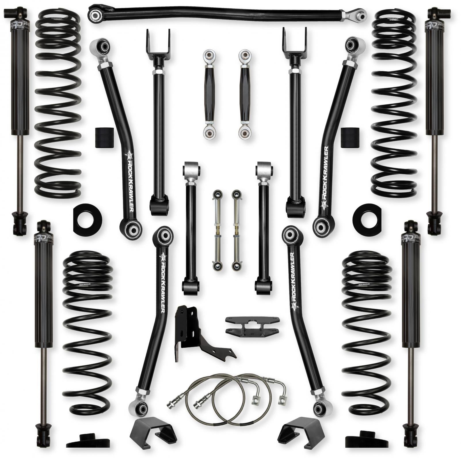 4.5 Inch Adventure X No Limits Mid-Arm System for Jeep Gladiator JT Diesel Models Rock Krawler