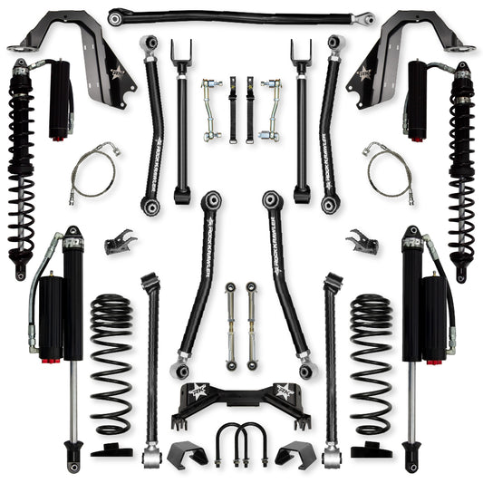 4.5 Inch Adventure X Pro Coilover Mid-Arm Suspension System for Jeep Gladiator JT Gas Models Comp System Stage 2 Rock Krawler