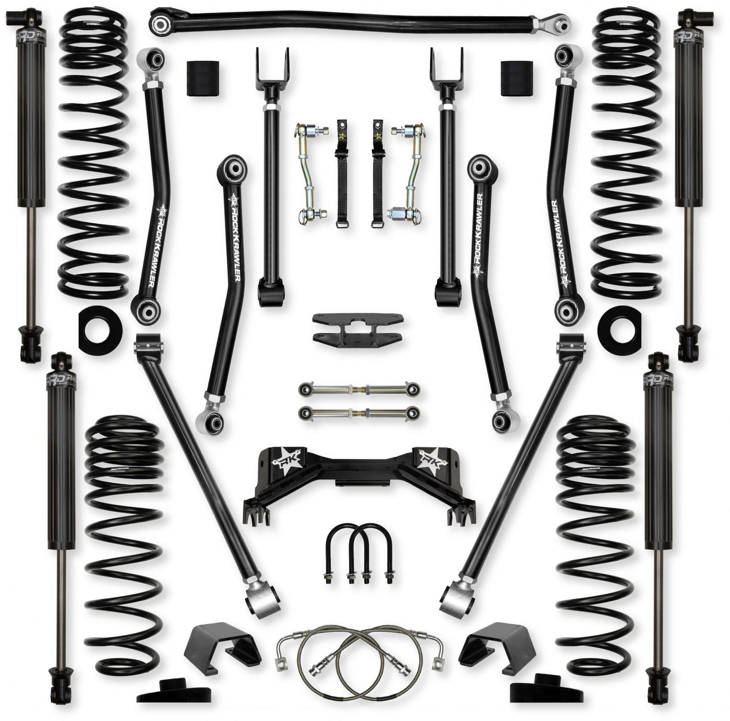 4.5 Inch Adventure X Pro Mid-Arm Suspension System for Jeep Gladiator JT Gas Models Rock Krawler