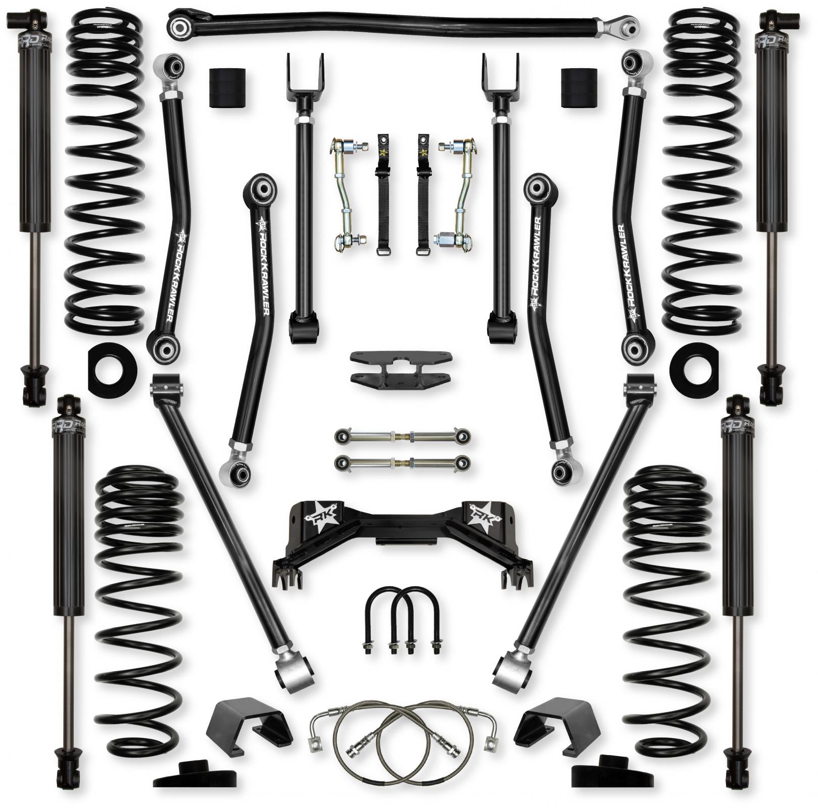 4.5 Inch Adventure X Pro Mid-Arm Suspension System for Jeep Gladiator JT Gas Models Rock Krawler