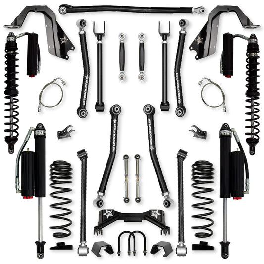 4.5 Inch Adventure X Pro Coilover No Limits Mid-Arm Suspension System for Jeep Gladiator JT Gas Models Comp System Stage 2 Rock Krawler