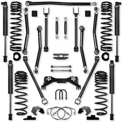 4.5 Inch Adventure X Pro No Limits Mid-Arm Suspension System for Jeep Gladiator JT Gas Models Rock Krawler