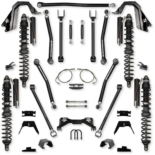 4.5 Inch Adventure X Pro Coilover No Limits Mid-Arm Suspension System for Jeep Gladiator JT Gas Models Trail Runner System Stage 1 Rock Krawler