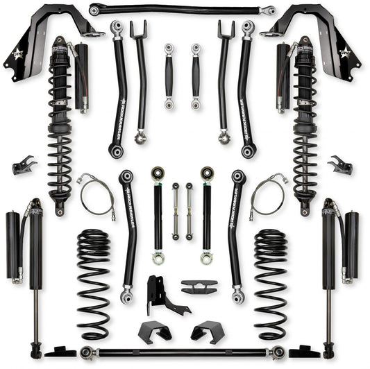 4.5 Inch X-Factor Coilover No Limits Mid-Arm Suspension System for Jeep Gladiator JT Diesel Models Comp Stage 1 Rock Krawler